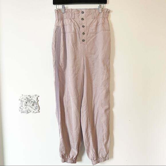 Free People Keep It Cinched Utility High Rise Jogger Pant Dusty Pink S - Picture 3 of 9